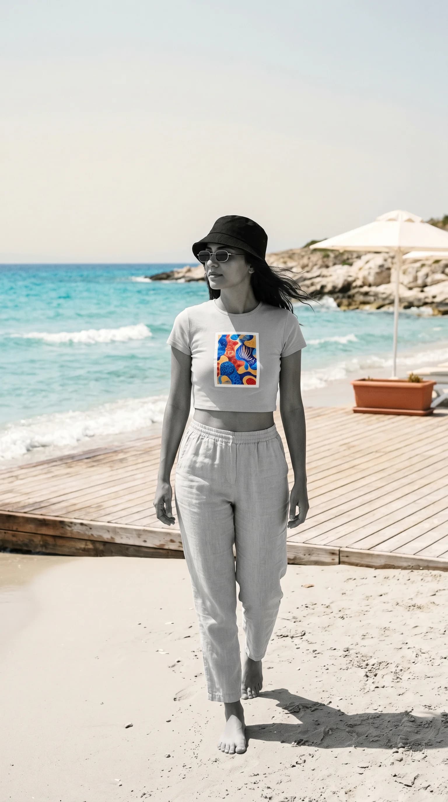vayzz ss26 ege coast lookbook — kişiye özel baskılı kıyafetler
